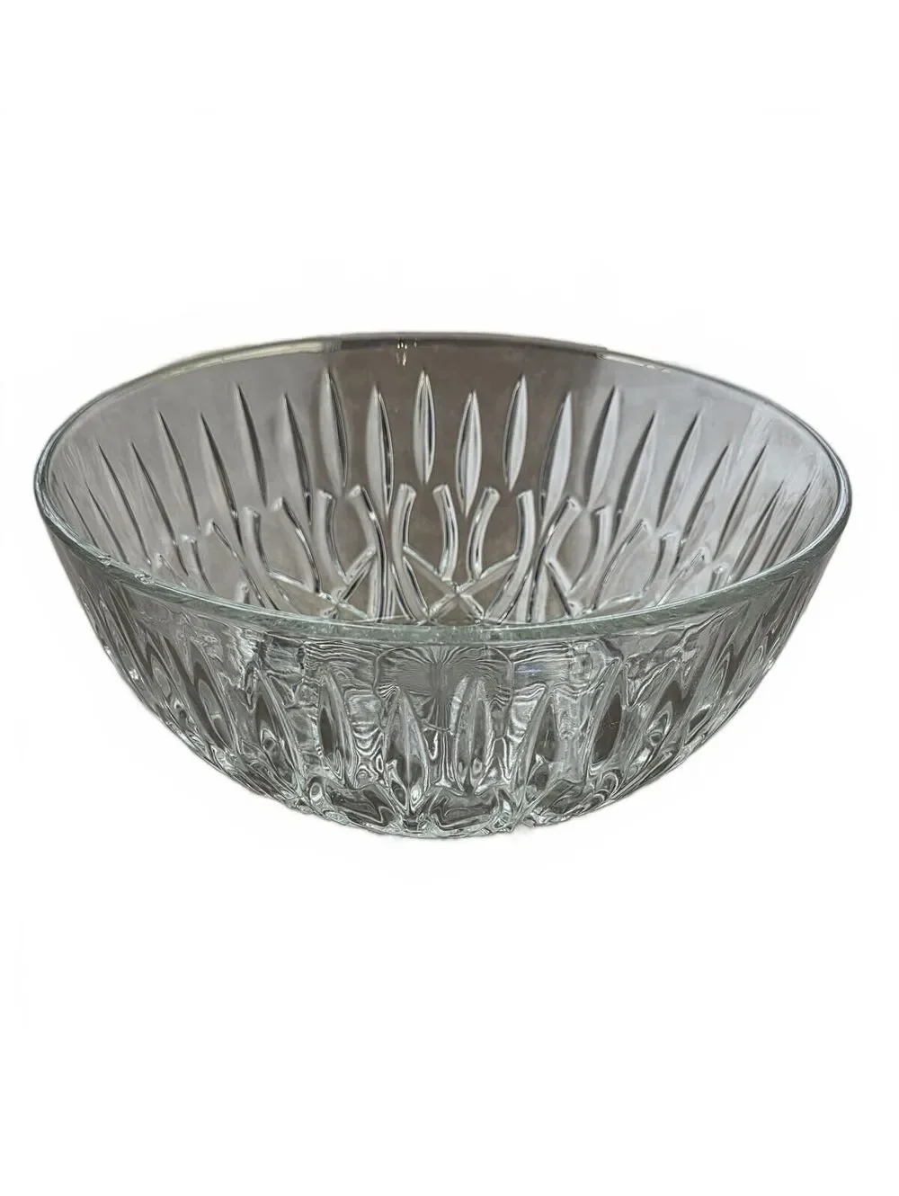 Vintage Pasari Crystal Indonesia Pretzel Glass Serving Bowl